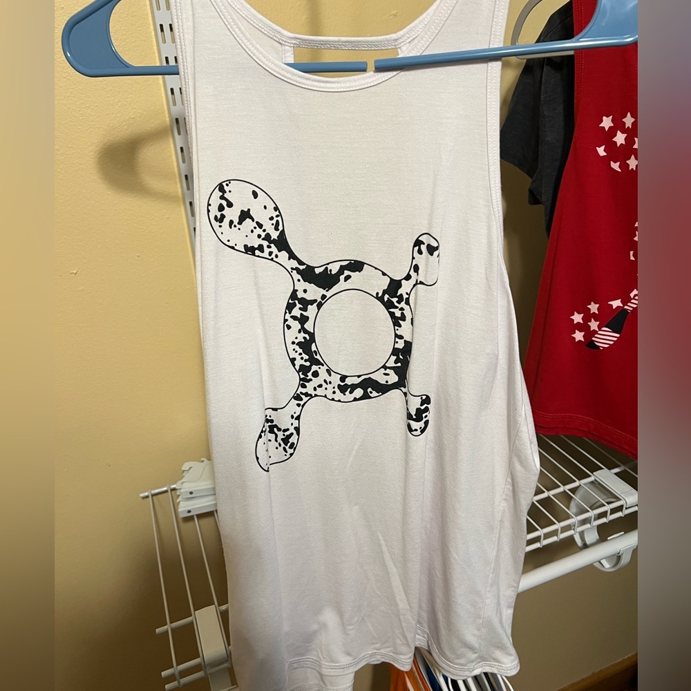 Orangetheory White Tank Top with Black Logo